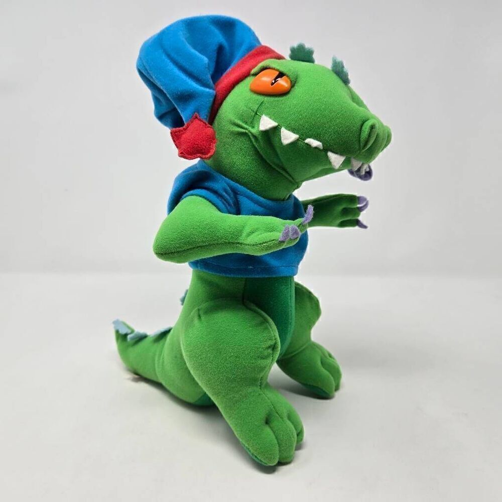VINTAGE SLUMBER PARTY REPTAR 12" PLUSH RUGRATS DINOSAUR NICKELODEON 1996 VIACOM